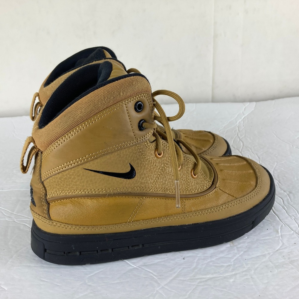 Nike ACG Woodside 2 Boys Kids 3Y Brown Leather Waterproof Boots Hiking Rain Snow - Picture 6 of 10